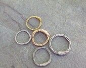 Upcycled Guitar String RINGS Gold or Silver - Great Gift Idea for Anyone - Handmade Original Unique Jewelry