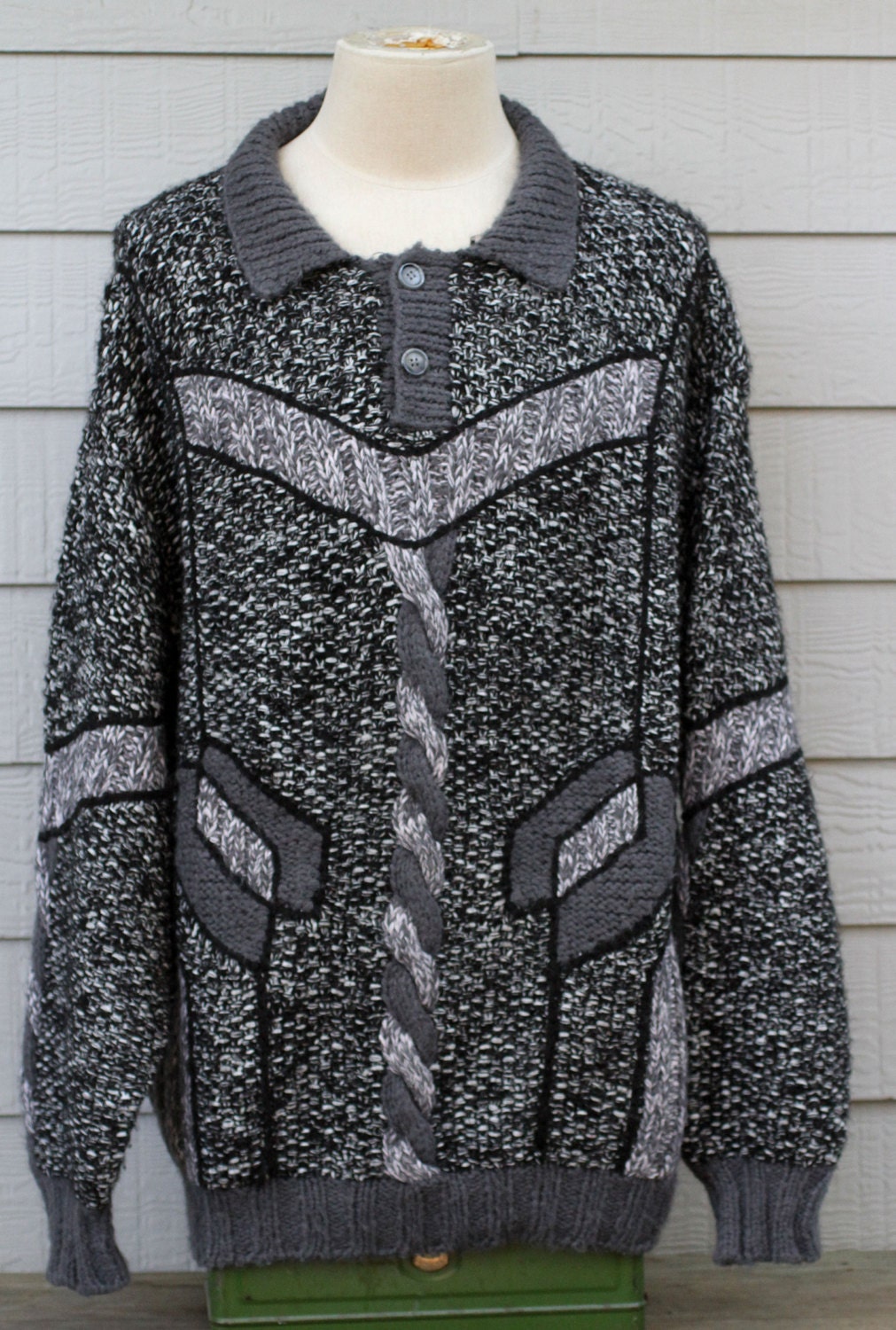 vintage 1986 Novo MOHAIR sweater bill cosby sweater large UGLY