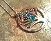Mother's Day Jewelry - Family Tree Birthstone Necklace