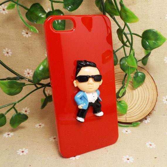 Fashion PSY Gangnam Style Hip Hop DIY iPhone 4 4S 5 Cover Case iPhone Case Apple Accessory- Choose the Color and Size of Case
