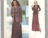 Misses Blouse, Unlined Jacket And Skirt In Two Lengths - Size 12 B34 H36  Simplicity 8774
