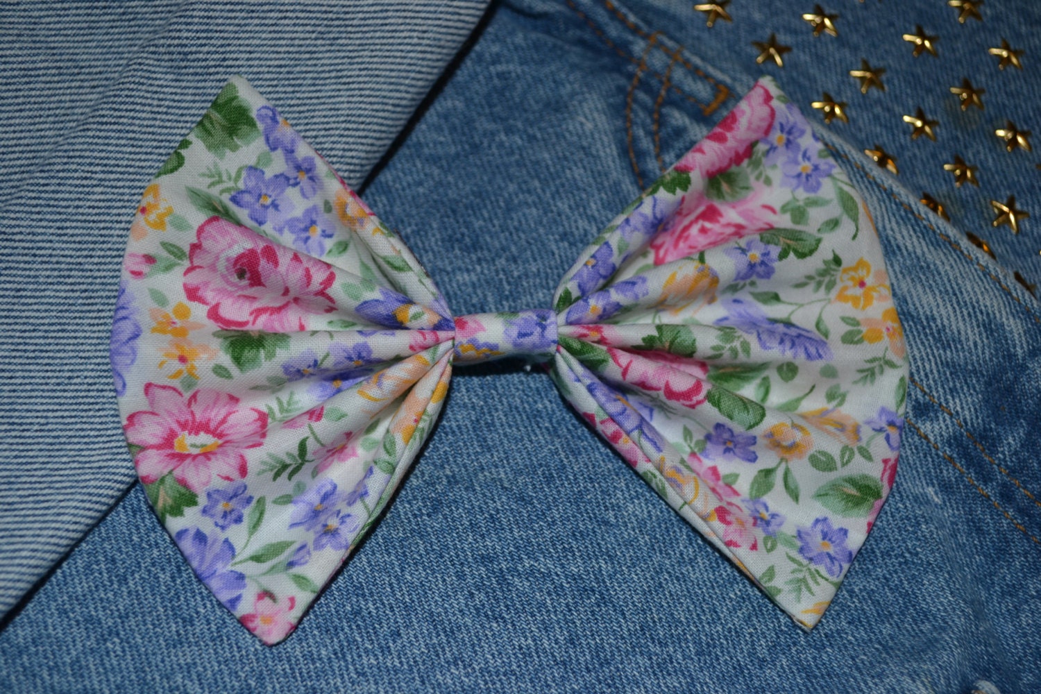 Spring Floral Hair Bow