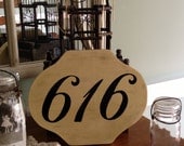 House Number Address Sign, Custom Order House Sign, Exterior Coated