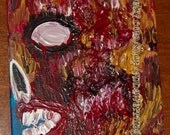 Original Acrylic Zombie Painting "Dead Will Walk The Earth " 5 x 7 inch painting Anna Werrun