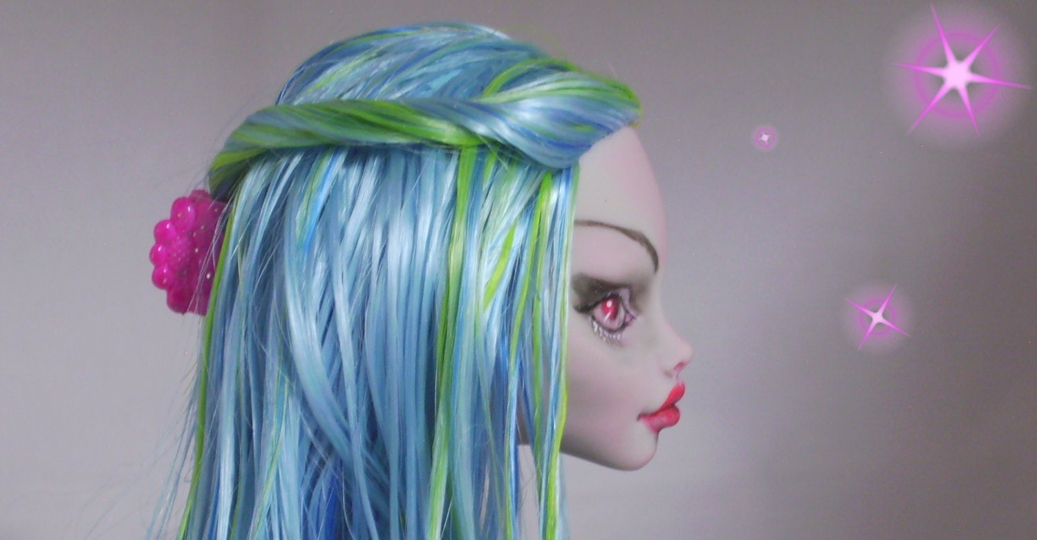 Madame Mariposa Ooak Custom Monster High Donutz Repaint BJD Fantasy Butterfly Ghoulia Doll