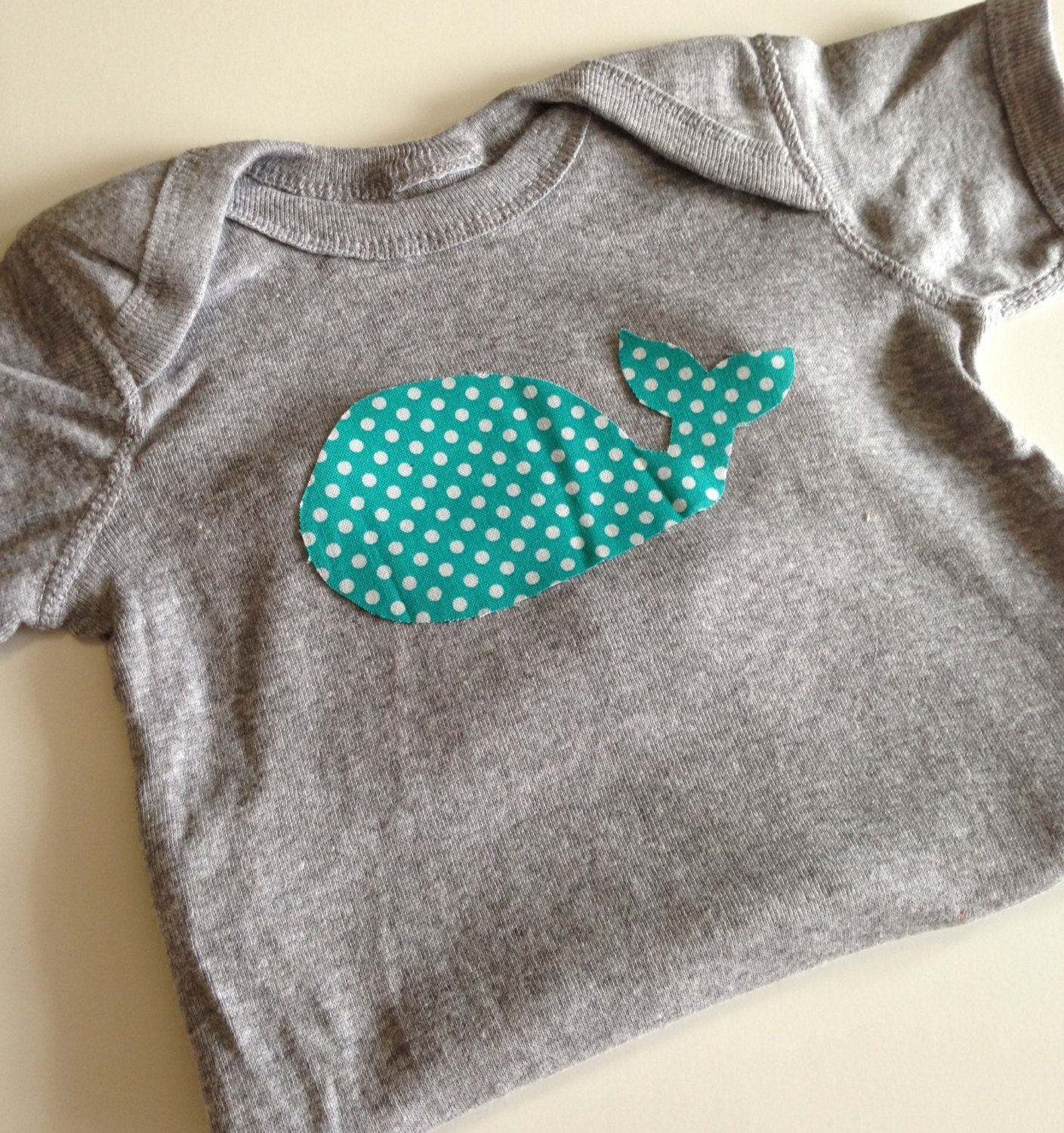Whale Baby Onesie // Newborn Baby Clothes // Grey Teal Cotton Print Whale Clothes Clothing Cute // Nautical // Baby Bodysuit Size NB - 24M