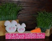 Easter Block Set-Personalized Wood Block Love Set - home decor primitive block gift holiday personalized wood sign Easter Decor