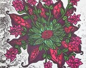 Hand-Tinted & Hand-Pulled Woodblock Print - Out of the Nest - Limited Edition...