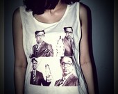Robert Downey Jr Shirt Crop Top Tank Tops T-Shirt Women Sexy SideBoob Size S, M, L