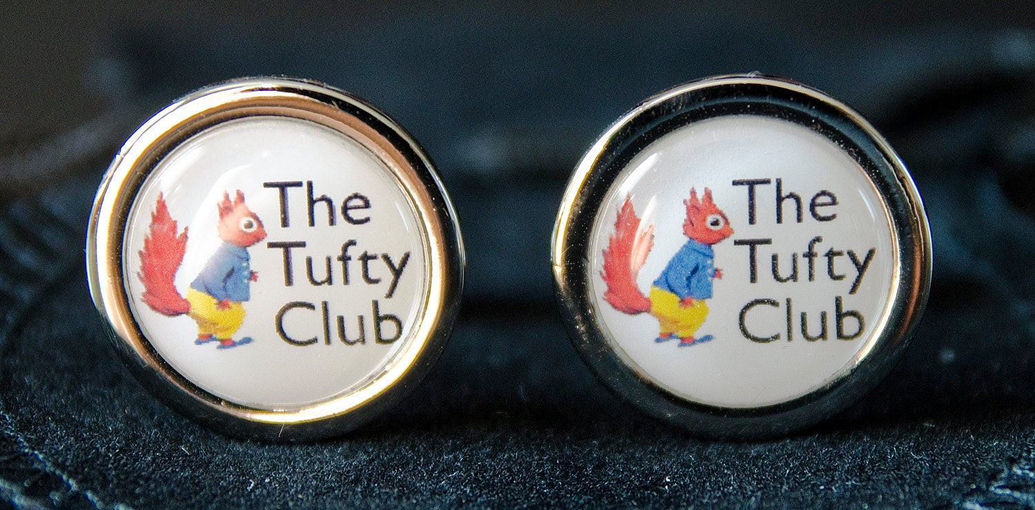 The Tufty Club  - Chrome Finish Cufflinks - Vintage Retro