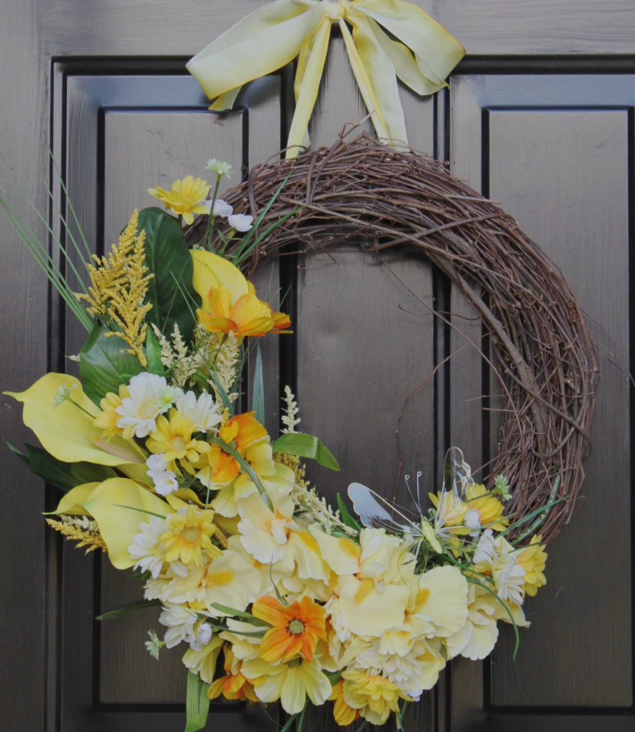Summer Wreath - Floral Wreath - Floral Arrangement - Spring Wreath - Mothers Day - Home Decor - Wreath for door