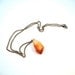 Unpolished Genuine Citrine Gemstone Necklace with Antiqued Silver Tone Chain