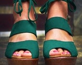 Emerald Heels Floral Platform Wedges - Women's Shoes - Any Colors - All Sizes