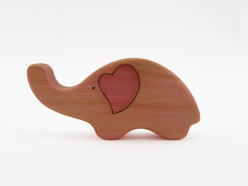 elephant toy - wooden toy - natural - handmade