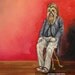 ORIGINAL Portrait of a Wookie as a Young Man - Original Oil Painting, 10.5"x10.5"