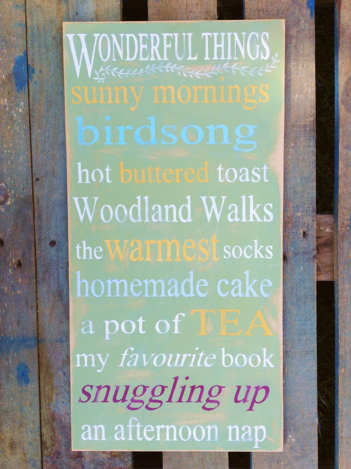 Items similar to The Beach - distressed sign wood - wall word art ...