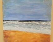 Sea Air- 10 x 10 original acrylic wave barrel surf art painting on canvas