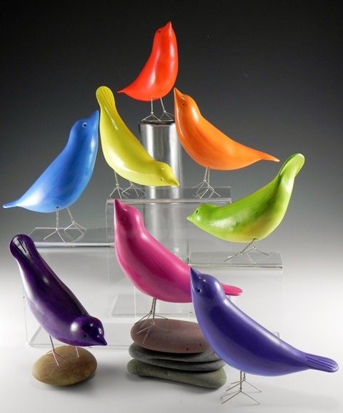 A flock of birds having fun