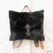 Dark Brown Sheared Fur Backpack Bag by Stacy Leigh Ready to Ship