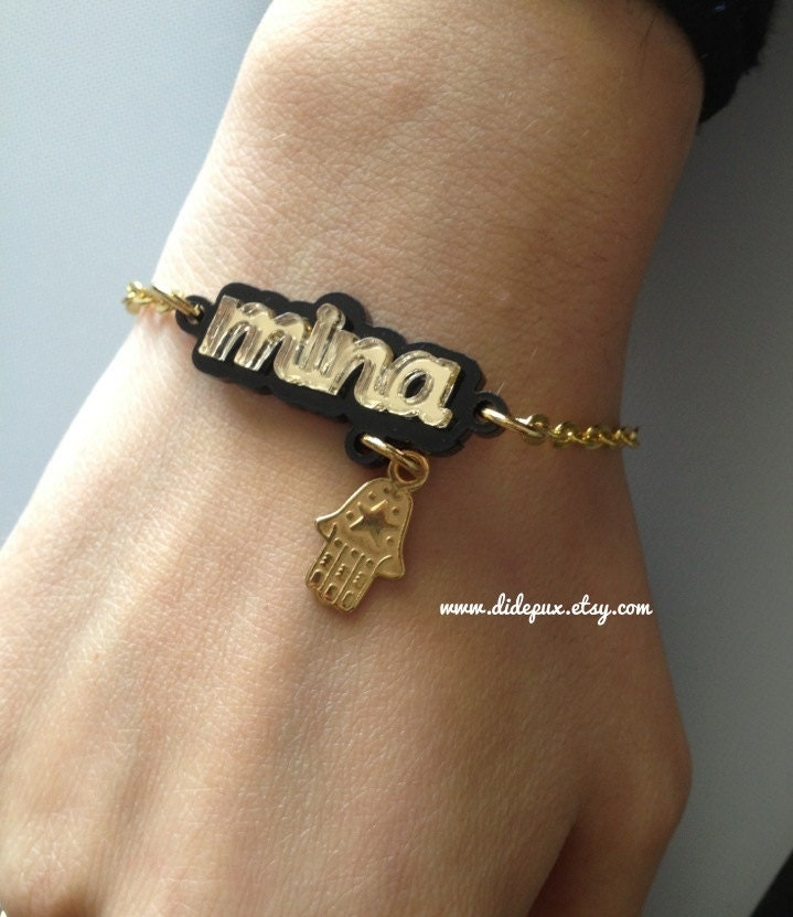 CLASSIC CHARM name BRACELET custom laser cut