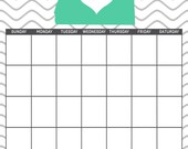 State Love Dry-Erase Calendar Print--CHOOSE ANY STATE--