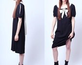 1960s Madeline and the Cute Black and White Tent Dress Fits All