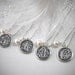 Bridesmaid Gift Set of Four Silver Personalized Initial Necklaces with Pearls and Sterling Necklaces - Wax Seal Monogram - weddings