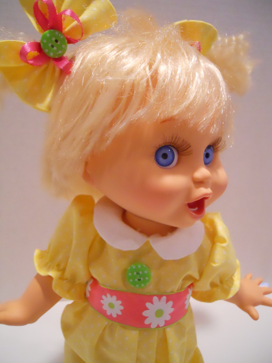 Spring Yellow Romper Galoob Baby Face 13 Inch Doll Clothes