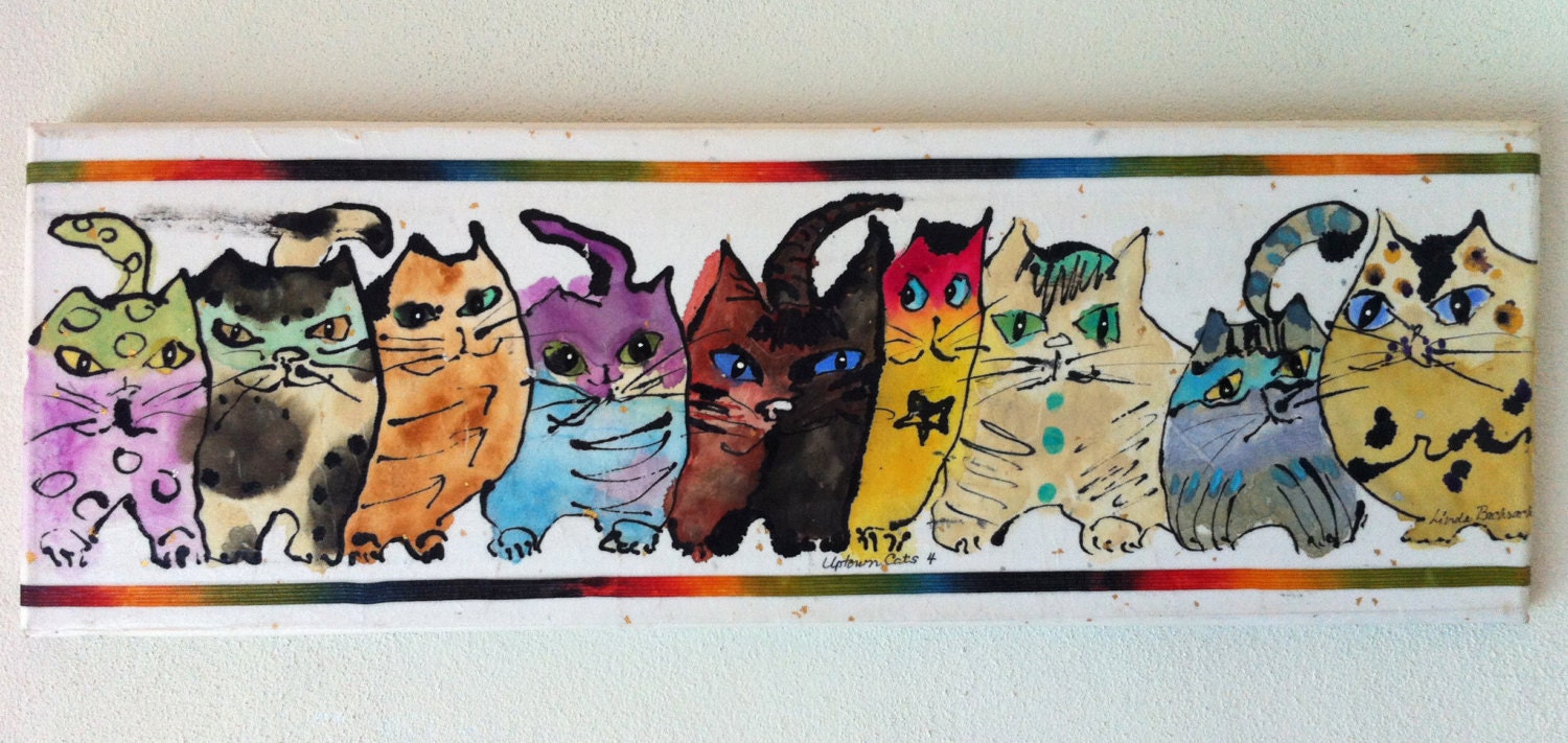 Original Cat Art - Uptown Cats 4