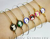 0.68 each - Big Sale - 20pcs 12mm High Quality Cabochon Pendant Base Bangle Bracelet (PBC)
