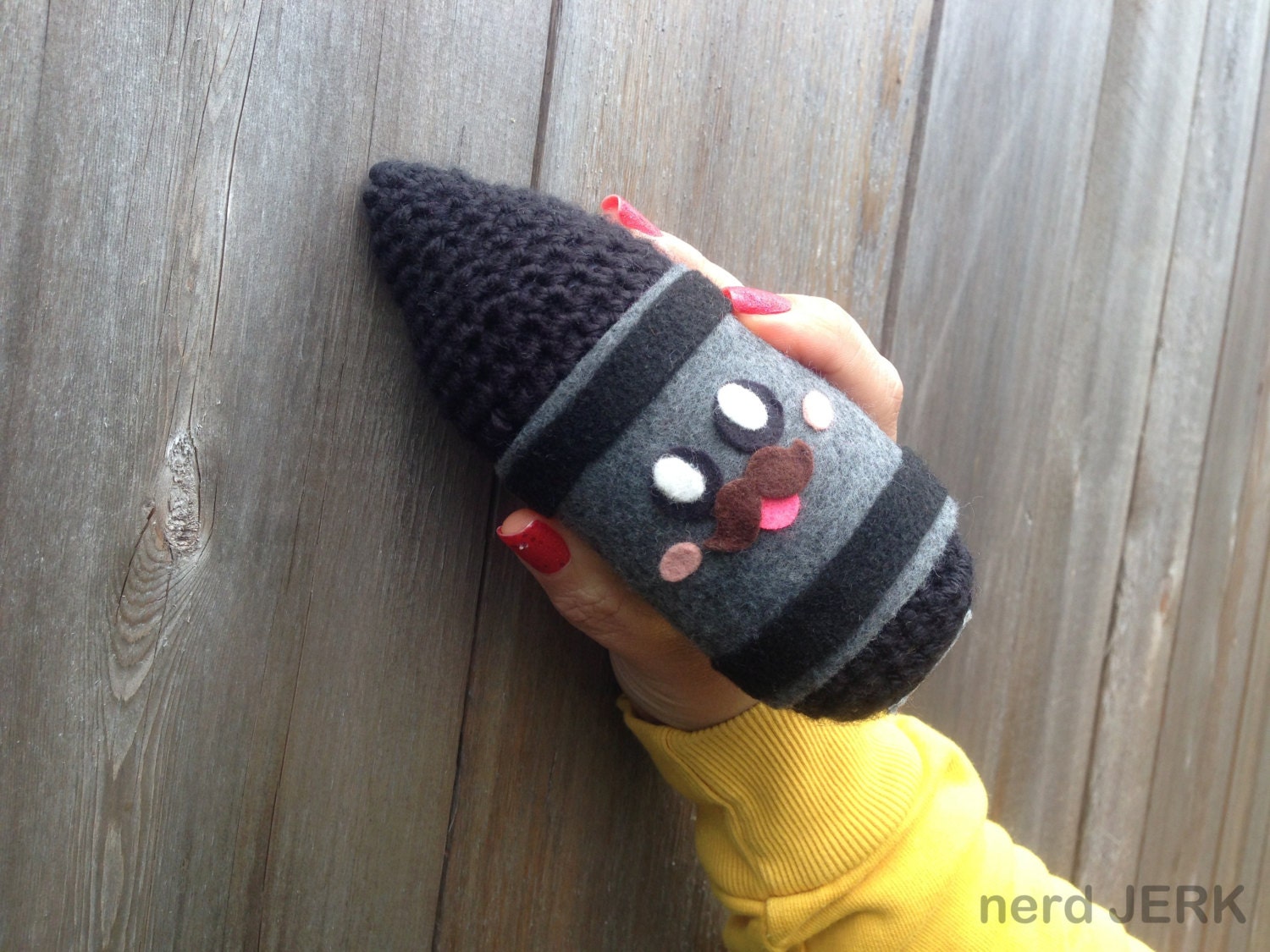Black Crayon Amigurumi Plush Toy - Cray Cray Crayons Collection