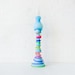 Vintage Lamp - Alice Wonderlamp - Sky Blue Boudoir Lighting w/ Ombre Over the Rainbow Color Cord