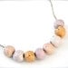 Boho Beaded Necklace - Spring Coral Pink Peach