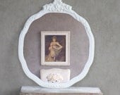 Antique French Shabby Chic Mirror Cottage Chic Vanity French Country