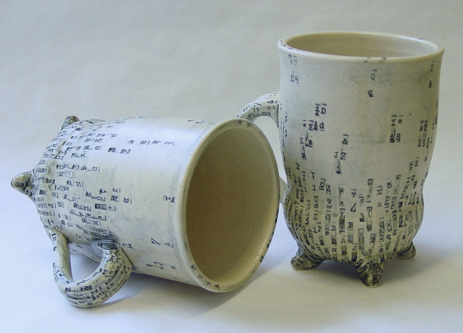 Two Typewriter Key Mugs