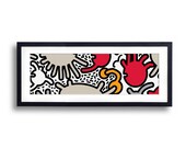 Whatzit 1 - Red Gold Modern Art Print