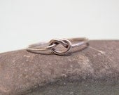 LOve Knot Ring - Sterling Silver - Minimal design - ArtAffectionsJewelry