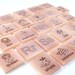 alphabet LEARNING TILES - heirloom, hardwood educational flash cards for learning to spell and read - 26 PIECE - homegrown organic finish