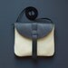 BUTTER Yellow Leather Satchel. Small Cross Body Satchel.