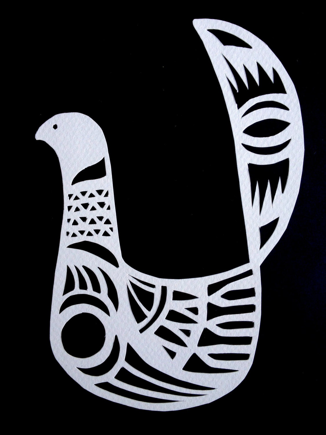 Scandinavian Inspired Bird II - ORIGINAL paper cutting