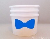 24 Bow Tie Ice Cream Cups - Vinyl Decal on White Paper Ice Cream Cup - Party Cup - Custom Ice Cream Cup - Little Man Party - 8 oz Il_170x135