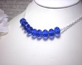 The Carrie Sex in the City Inspired Swarovski Crystal London Blue Topaz Necklace