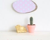Wood wall art abstract painting on tree slice: limited edition wall hanging