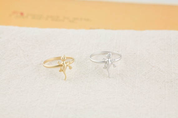 lizard ring CHOOSE ONE gold / silver
