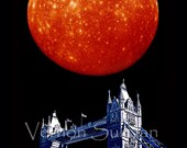 London Tower Bridge England Great Britain 8 x 10 print A4 poster Wall Art Home Decor Office digital illustration photography Vernon Sullivan