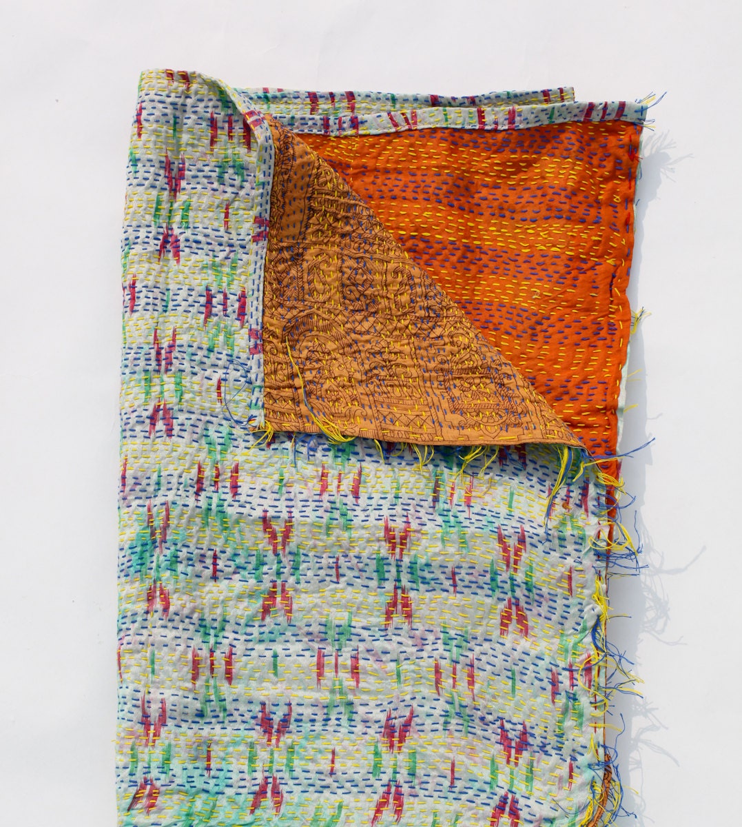 Silk Scarf in Vintage Fabric - 790 s