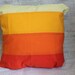 Ombre Cabana Striped Pillow Cover--4 Stripe Summer Colorblock Gradient in bright yellows and oranges--18 inch square