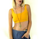 Vtg 80s MARIGOLD Cropped Tank Size xs/ small