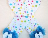 Polka Dot Leg Warmers-Baby Girl White Blue Pink Yellow Purple Green-Toddler-Clothes-Child-Birthday Outfit-Photography Prop-Unique Pants