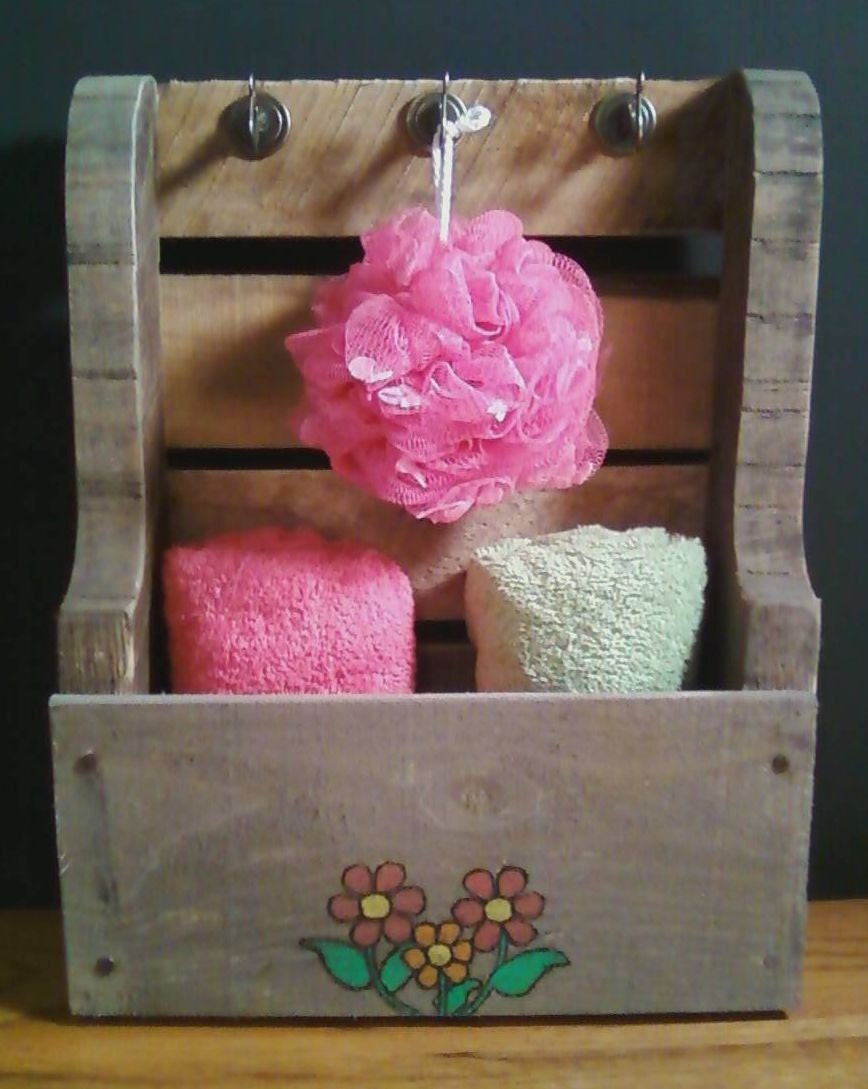 Organizer, Rack, Shelf, Multipurpose unit, with design, Rustic, made from aged pallet